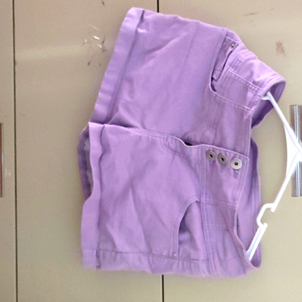 Purple high wasted denemi short